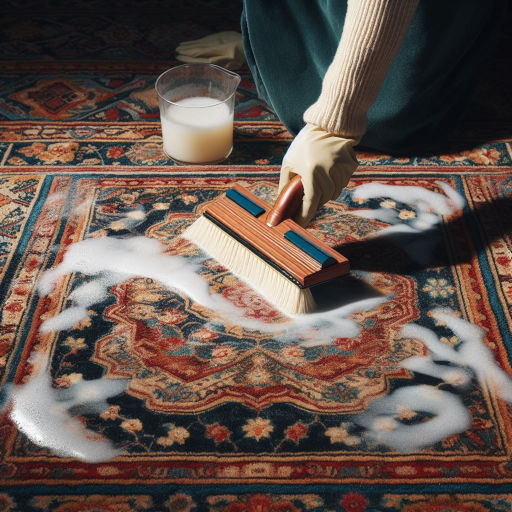 the carpet Tapis tissé à la main en Wool de Premium , tapis en laine de  fibres