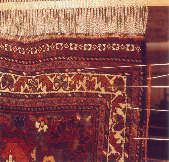 Après restauration de tapis d'Orient