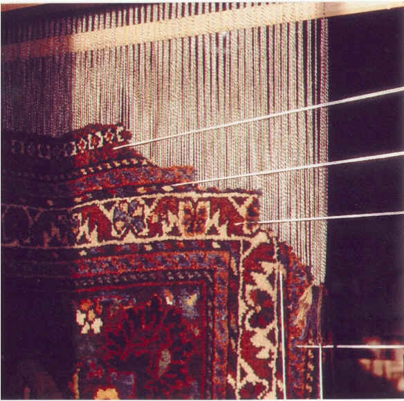 Before restoration of oriental carpet